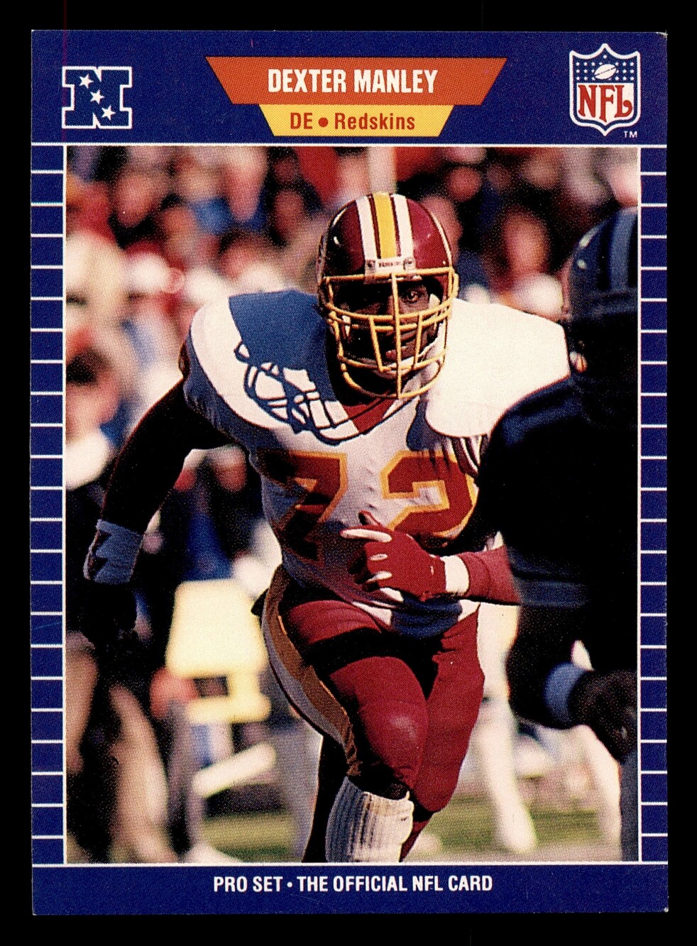 1989 Pro Set #430 Dexter Manley Card Washington Redskins